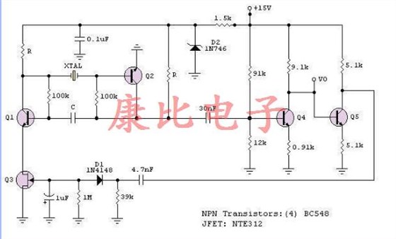 低頻晶體控制振蕩器實驗結果