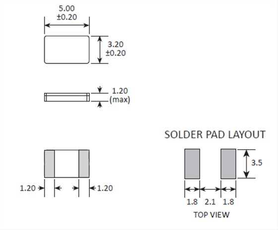 CC2A晶振,5032無源晶振,石英晶體諧振器