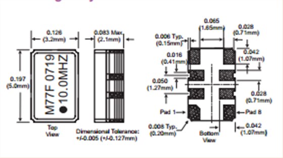TX193晶振,康納溫菲爾德晶振,5.0*3.2mm有源晶振