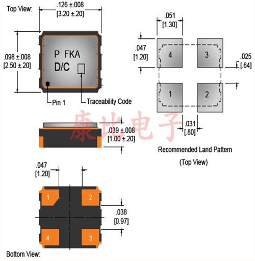 美國(guó)進(jìn)口Wi2Wi晶振,OC3汽車(chē)電子晶振,OC3T25000XCDA3RX晶體振蕩器
