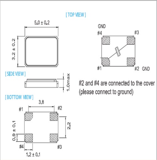 5032mm\XVBCCLNANF-20.000000\-40°C~85℃\GPS定位系統