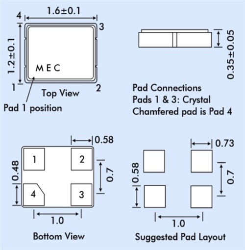 32.000MHz X11/10/30/-10+60/12pF/80R無源諧振器,歐洲石英晶振,6G網絡設備晶振