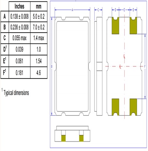 Cardinal無(wú)線藍(lán)牙晶振,CX5Z-A5B2C5-70-8.0D18,CX5貼片環(huán)保晶振