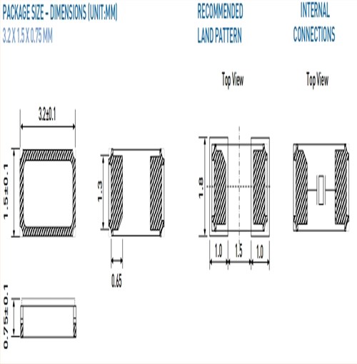 M3215HT,M3215HT-32.768kHz-±20ppm-9pF,3215mm,彼得曼32.768K晶振