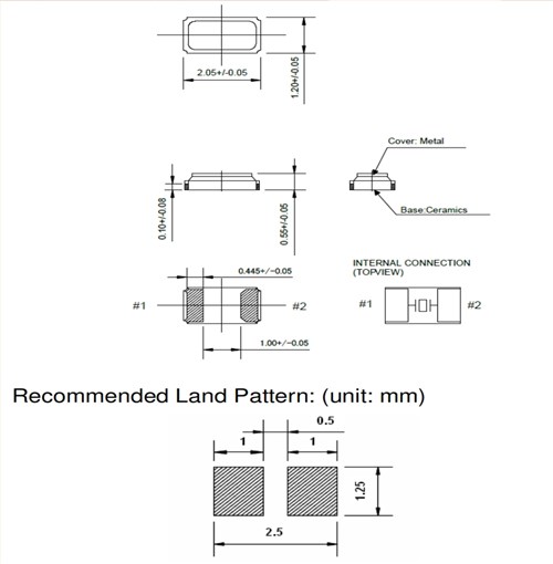 2012mm小體積晶振,TZ2065A,32.768KHZ手表晶振,臺灣嘉碩TST晶體