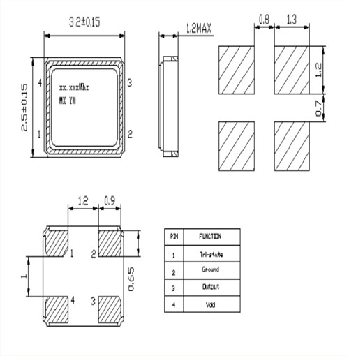 Macrobizes晶振,有源貼片晶體,石英晶振,OS32-3-6-26M-B50-1-TR晶振