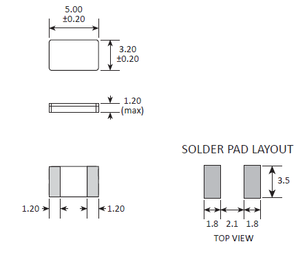 CC2A晶振,5032無源晶振,石英晶體諧振器