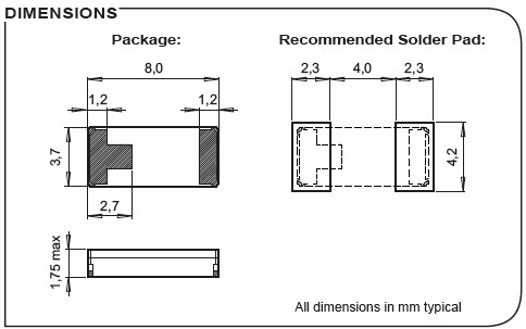 CC1V-T1A晶振,無源晶振,32.768K二腳貼片晶振