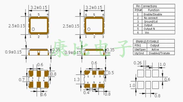 LV44J 3225 2.5V LVDS